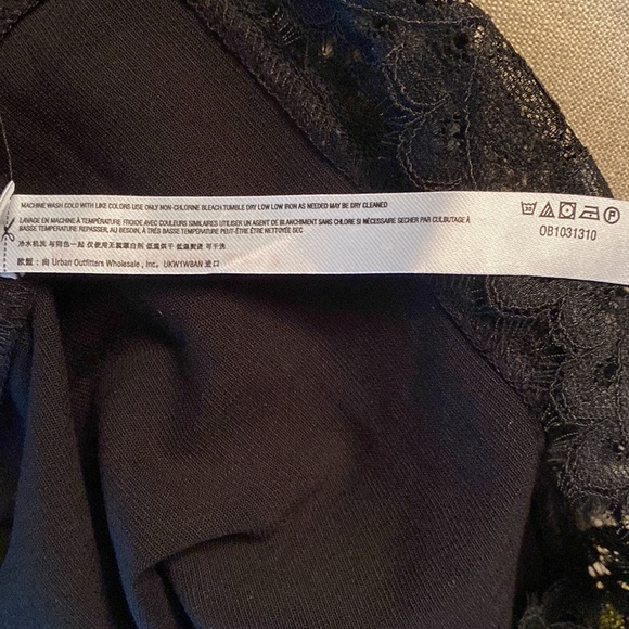 Free People Premonitions Black Fringe Lace Trim Hem Slip Bodycon Dress - S - Picture 13 of 15